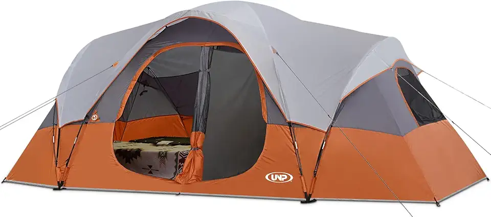 4 Person Pop Up Tents for Camping AYAMAYA Waterproof Instant Family Tents with Skylight & Removable Rainfly