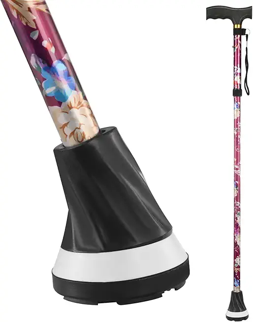 Walking Cane for Men & Women, Canes for Women, Heavy Duty All Terrain Tip, Lightweight, Foldable, Adjustable, Collapsible and Sturdy Walking Stick for Seniors & Adults