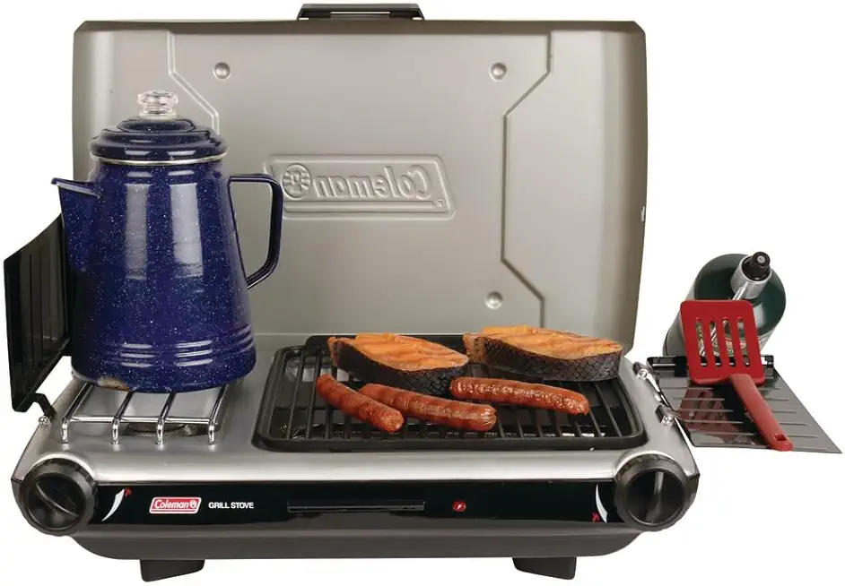 Coleman 2-in-1 Tabletop Grill & Stove - Perfect for Camping & Tailgating