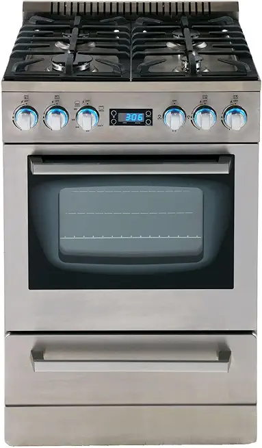 Avanti 24-Inch Elite Gas Range Oven with 4 Burners & Broiler