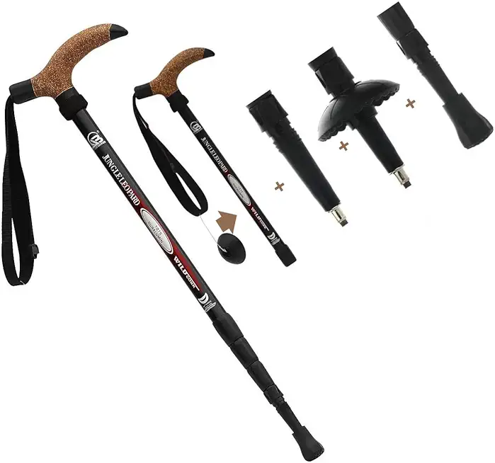 Aluminum Alloy Quick Lock Trekking Pole Anti-Shock Walking Stick