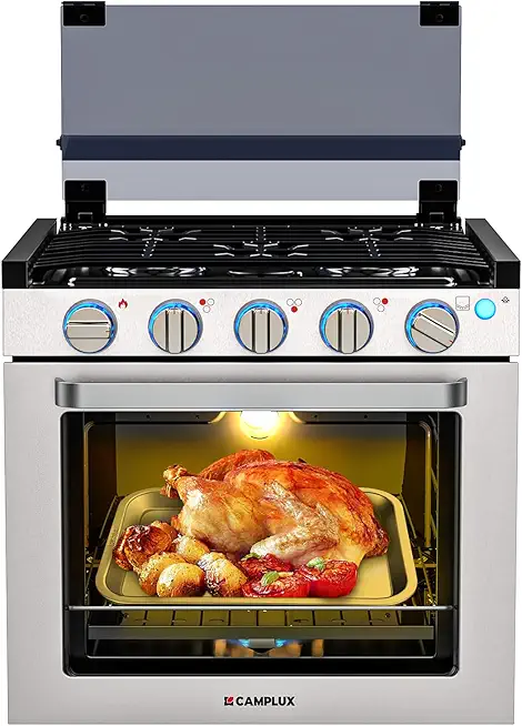 Camplux 21-Inch RV Propane Stove & Oven Combo - 3 Burners