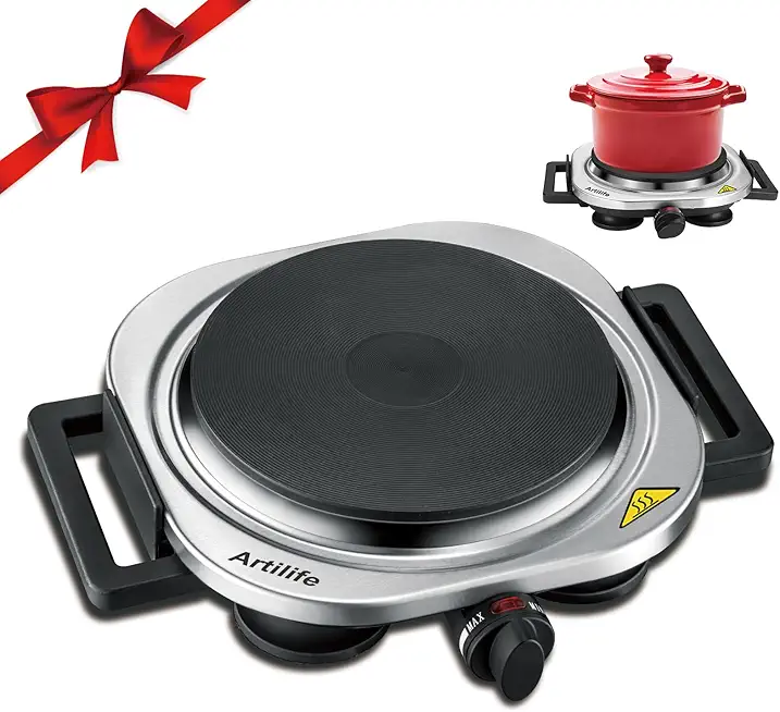 Compact Electric Mini Hot Plate - Perfect for Moka Pots (1000W)