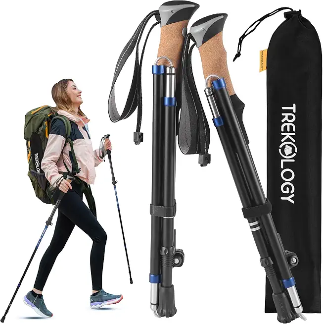 TREKOLOGY Hiking Poles with Real Cork Grips