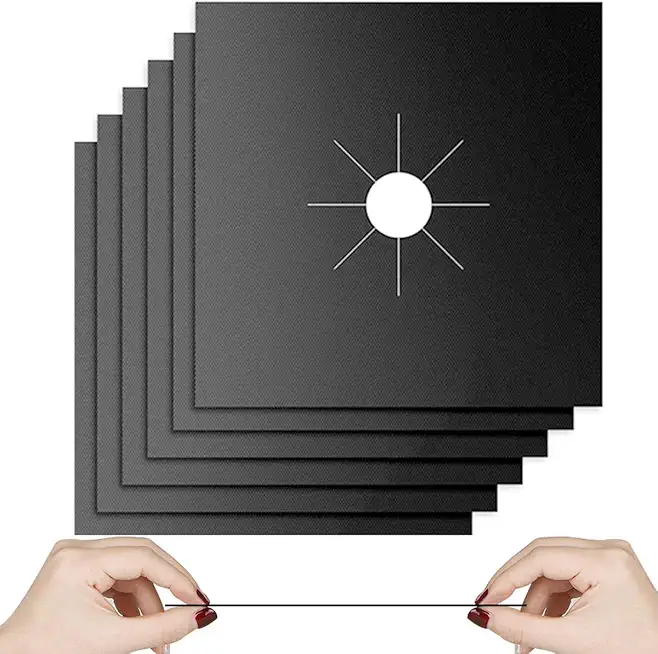 Non-Stick Gas Stove Burner Liners, 10-Pack Heat-Resistant Covers